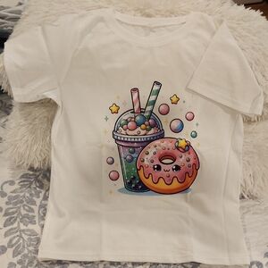Kids White Graphic Tee with Fun Design